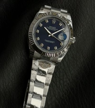 WKD Factory Rolex Datejust 41mm 3235 Movement 904L Steel Dark Blue Face Watch